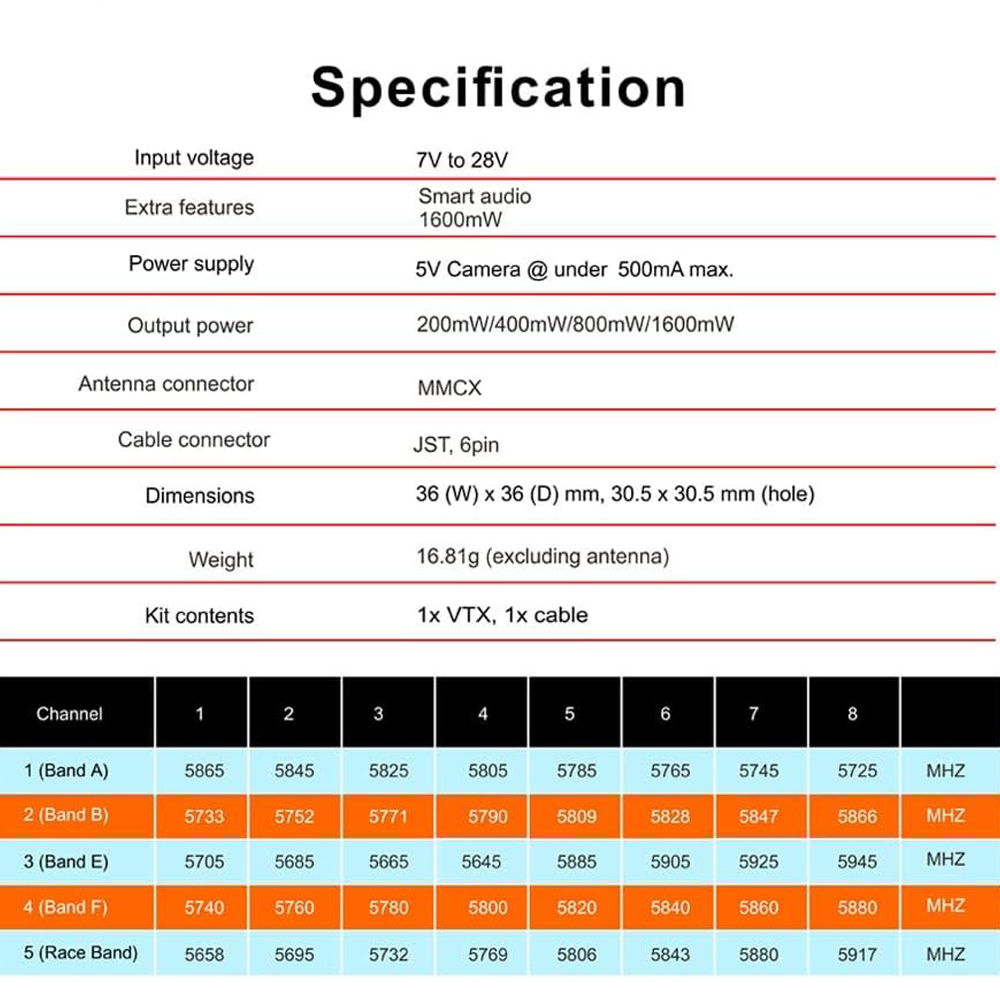 AKK 5.8G Long Range VTX FPV Tr - đánh giá và giá Drone Racing Vtx