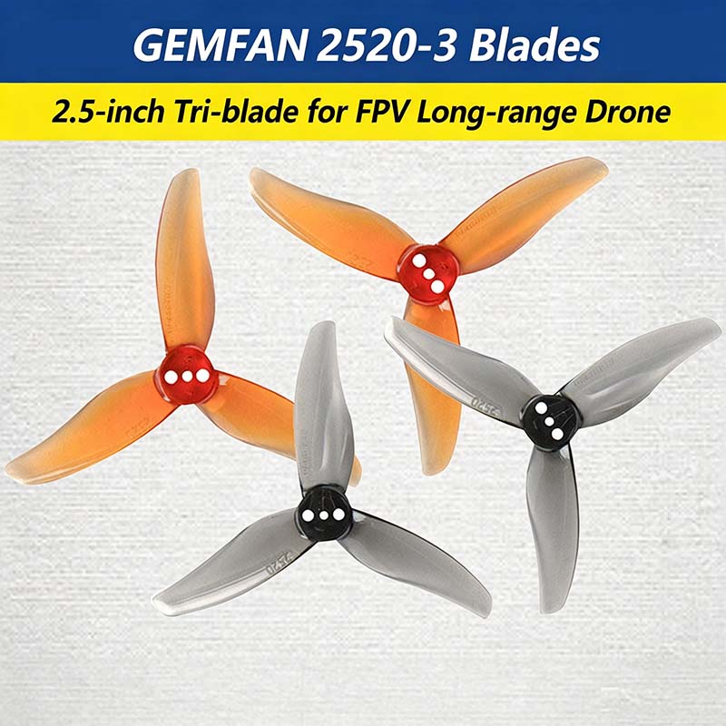 Gemfan Hurricane 2520-3 2.5-in - đánh giá và giá Drone Racing Propeller