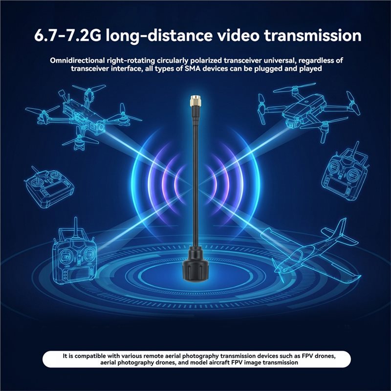 [NEW!A25P】 6.7-7.2Ghz SMA Ante - đánh giá và giá Drone Racing Antenna